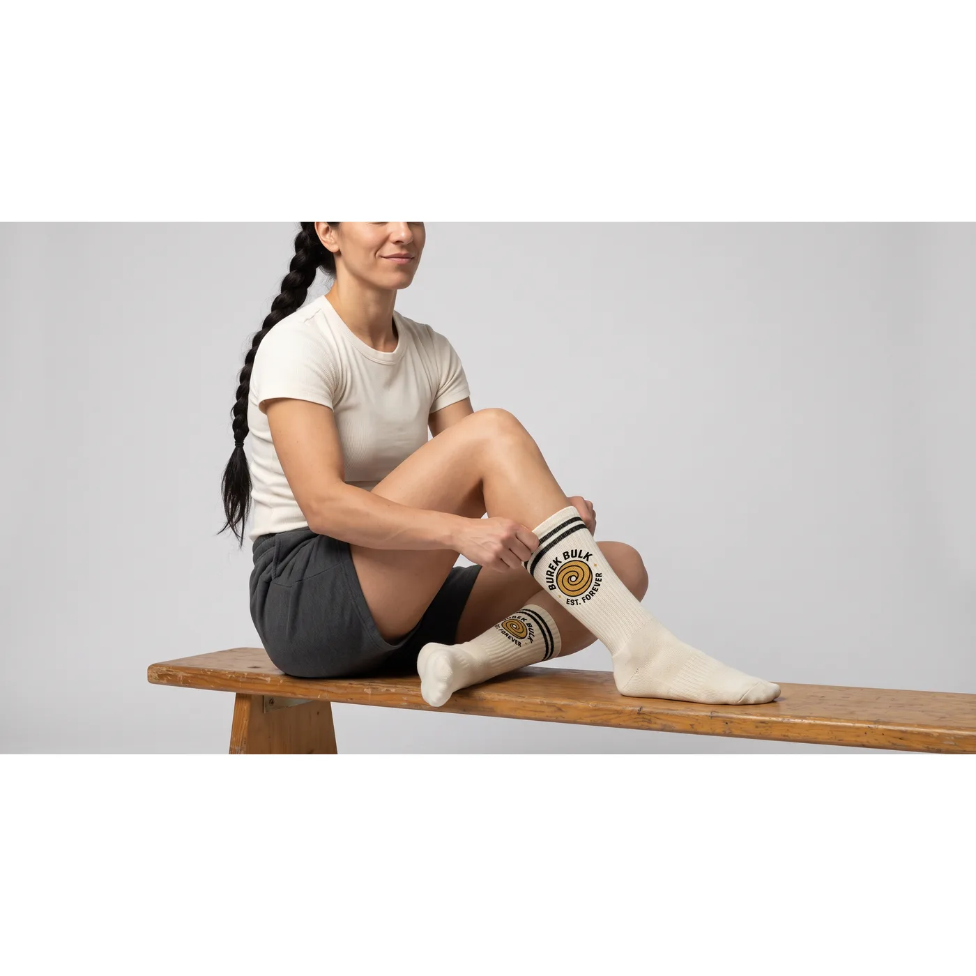 Spiral Plate Crew Socks